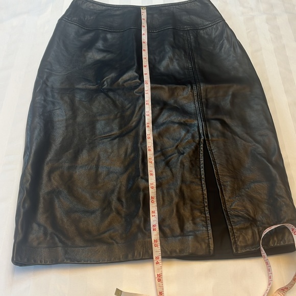 Damier leather pencil skirt - Picture 4 of 8